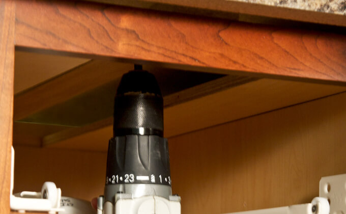 Fasten Countertop To Build Up Strips