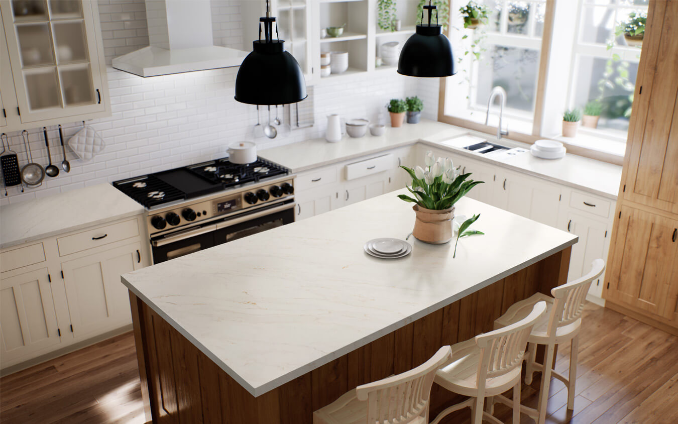 Large Seamless Quartz Island