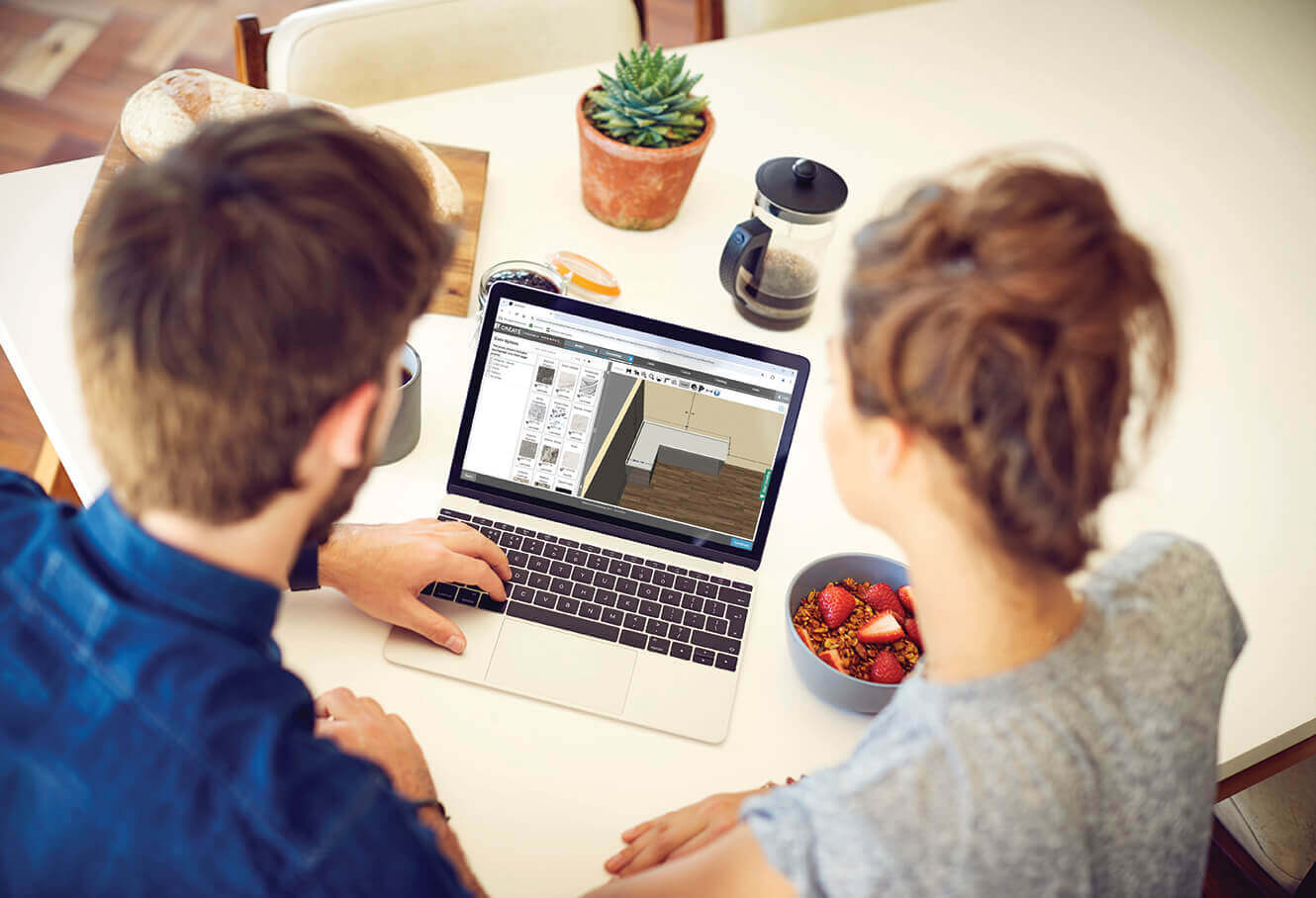 Couple Designing Countertop On UCreate